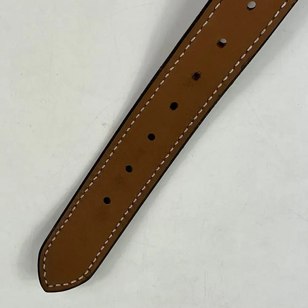 NRA RKBA Right To Keep And Bear Arms Brown Leather Belt Sz46 Brass USA Western
